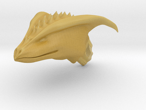Dragon Head pendant in Tan Fine Detail Plastic