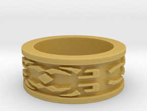 Rune Ring 2 Ring Size 9 in Tan Fine Detail Plastic