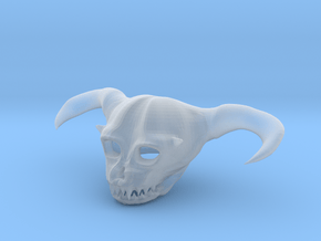 Demon Skull in Clear Ultra Fine Detail Plastic