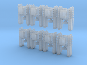 Quad Cannon Assembly of 8 in Clear Ultra Fine Detail Plastic
