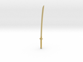 Anime Sword Smaller 1 in Tan Fine Detail Plastic