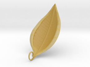 Leaf Necklace 1  in Tan Fine Detail Plastic