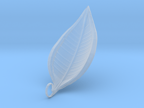 Leaf Necklace 1  in Clear Ultra Fine Detail Plastic