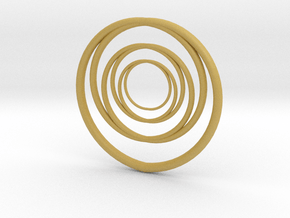 Linked Circle1 in Tan Fine Detail Plastic