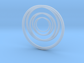 Linked Circle1 in Clear Ultra Fine Detail Plastic