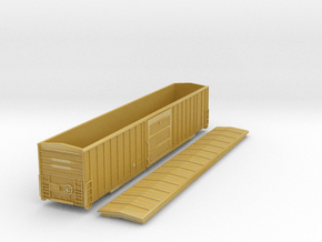 60´Gunderson Boxcar in NScale in Tan Fine Detail Plastic