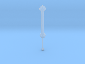 Two handed Fantasy Sword in Clear Ultra Fine Detail Plastic