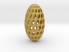 Hollow Egg  in Tan Fine Detail Plastic