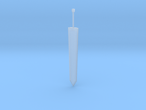 Smaller Heavy Sword in Clear Ultra Fine Detail Plastic
