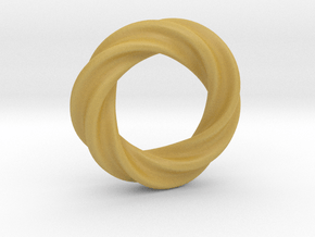 Wave Circle in Tan Fine Detail Plastic