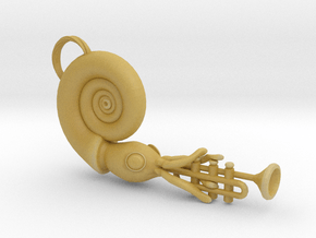 Nautilus Playing a Trumpet in Tan Fine Detail Plastic