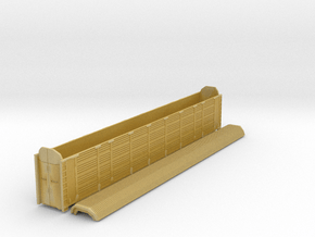 89´ Enclosed Auto Carrier in NScale in Tan Fine Detail Plastic