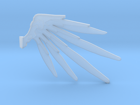 Smaller Techno Wings  in Clear Ultra Fine Detail Plastic