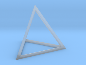 Tetrahedron 1.75" in Clear Ultra Fine Detail Plastic