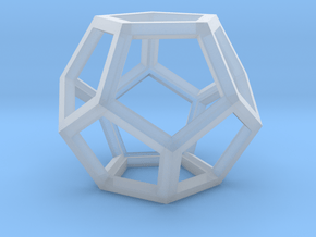 Dodecahedron 1.75" in Clear Ultra Fine Detail Plastic