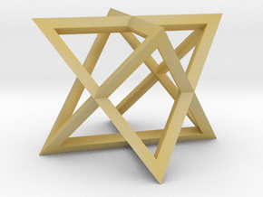 Star Tetrahedron 1.4" in Tan Fine Detail Plastic
