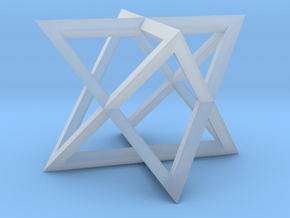 Star Tetrahedron 1.4" in Clear Ultra Fine Detail Plastic