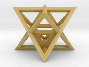 Tantric Star (aka Stellated Octahedron) in Tan Fine Detail Plastic
