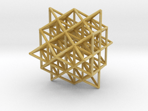 64 Tetrahedron Grid 1.25" in Tan Fine Detail Plastic