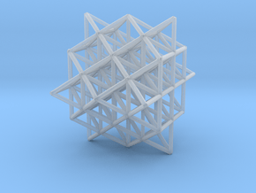 64 Tetrahedron Grid 1.25" in Clear Ultra Fine Detail Plastic