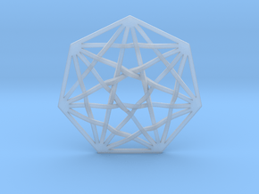 7D Hypercube Pendant 1.5" in Clear Ultra Fine Detail Plastic