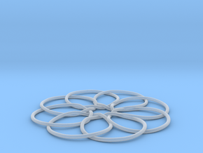 4D Circular Hypercube (tesseract) in Clear Ultra Fine Detail Plastic