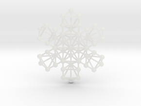 Snowflake of Life in Clear Ultra Fine Detail Plastic