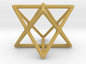 Star Tetrahedron Pendant in Tan Fine Detail Plastic