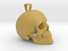 Skull Pendant in Tan Fine Detail Plastic