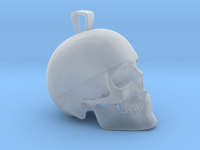 Skull Pendant in Clear Ultra Fine Detail Plastic