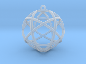 Penta Sphere Pendant 1.5" in Clear Ultra Fine Detail Plastic