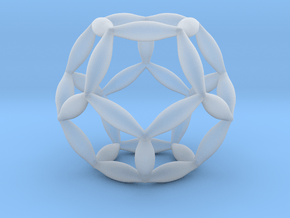 Flower Of Life Dodecahedron in Clear Ultra Fine Detail Plastic