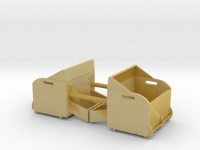 (2) ROW CROP ROCK BOX - TRACTOR MOUNT in Tan Fine Detail Plastic