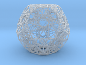 Truncated Dodecahedron 4.2" in Clear Ultra Fine Detail Plastic