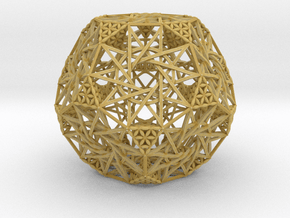 Truncated Hyper-Dodecahedron 4.2" in Tan Fine Detail Plastic