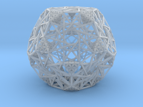 Truncated Hyper-Dodecahedron 4.2" in Clear Ultra Fine Detail Plastic