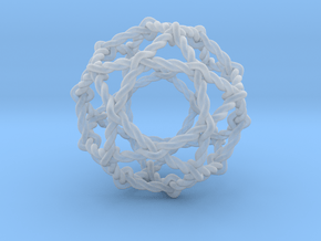 Twisted Penta Sphere 1.6" in Clear Ultra Fine Detail Plastic