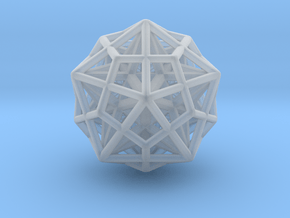 Icosa/Dodeca Combo w/nested Stellated Dodecahedron in Clear Ultra Fine Detail Plastic