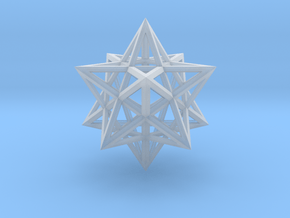 Stellated Dodecahedron 1.6" in Clear Ultra Fine Detail Plastic