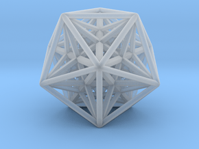 Super Icosahedron 1.5" in Clear Ultra Fine Detail Plastic