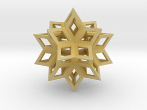 Rhombic Hexecontahedron (Precious Metals) 1.4 in Tan Fine Detail Plastic