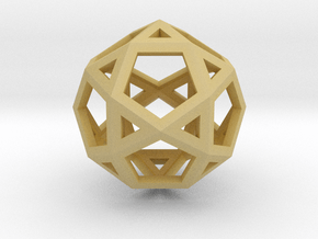 IcosiDodecahedron 1.5" in Tan Fine Detail Plastic
