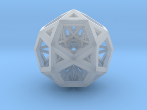 Super IcosiDodecahedron 1.5" in Clear Ultra Fine Detail Plastic