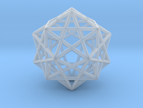 Star Faced Dodecahedron in Clear Ultra Fine Detail Plastic