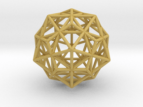 Stellated IcosiDodecahedron in Tan Fine Detail Plastic