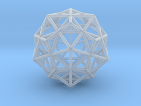 Stellated IcosiDodecahedron in Clear Ultra Fine Detail Plastic