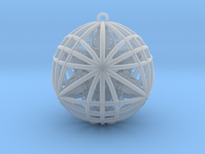 Awesomeness Sphere w/ nested Octuple Dorje Pendant in Clear Ultra Fine Detail Plastic