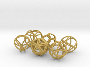 Metatronic Spheres (6 in set) in Tan Fine Detail Plastic