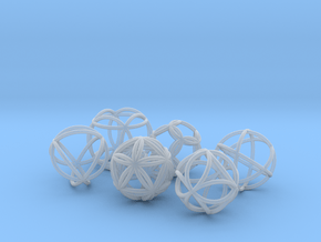 Metatronic Spheres (6 in set) in Clear Ultra Fine Detail Plastic