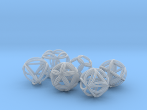 Metatronic Spheres w/ Nested Metatronic Solids  in Clear Ultra Fine Detail Plastic